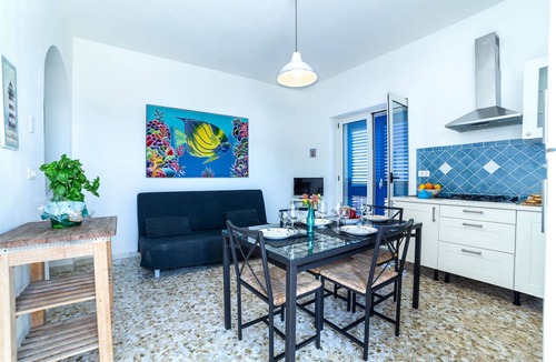 Marina di Novaglie Apartment | Seaview apartment with beautiful terrace with BBQ deck rocking