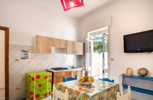 Torre Lapillo Villa | Villa Telia Directly on the Beach with Terrace; Pets Allowed, Parking Available